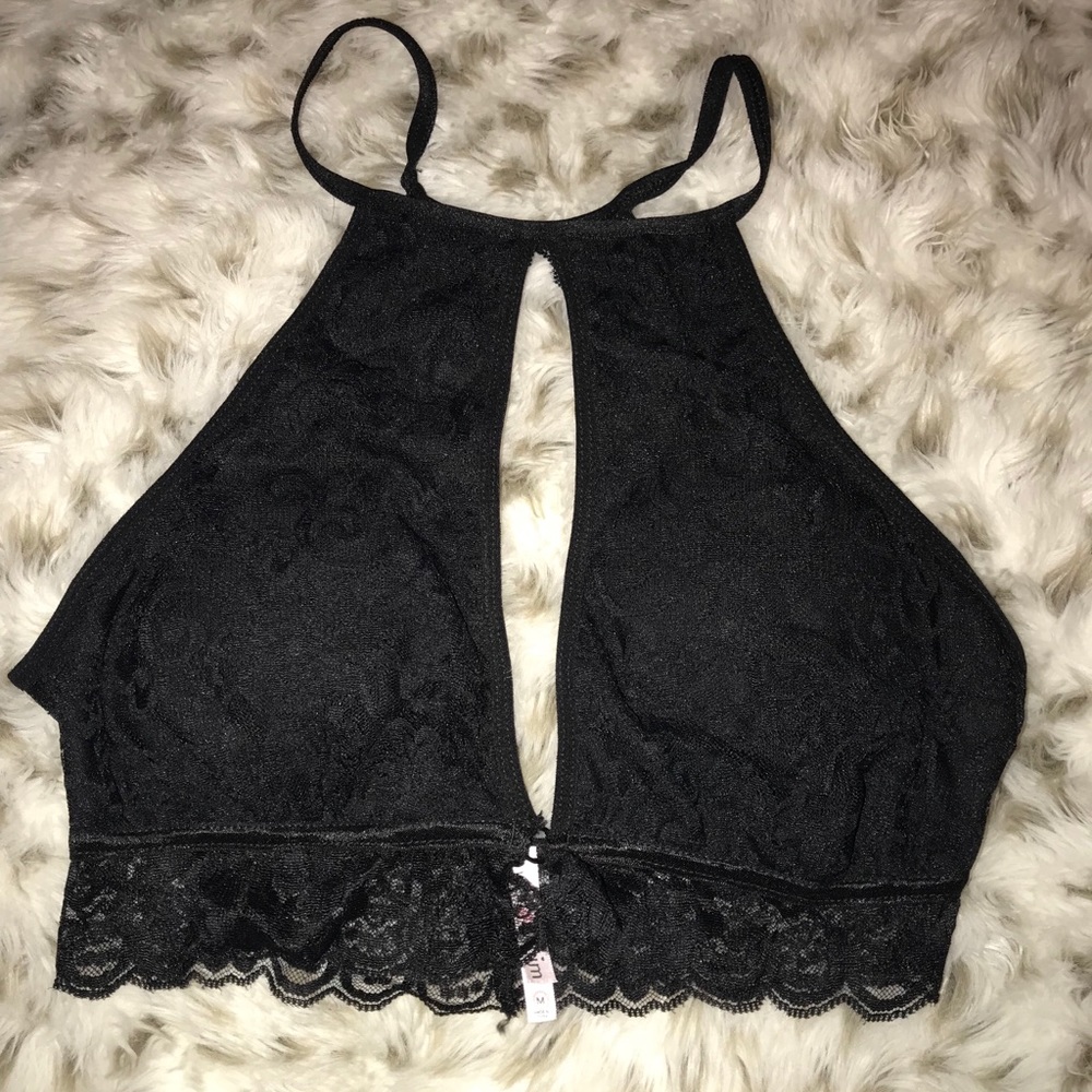 Black lace bralette